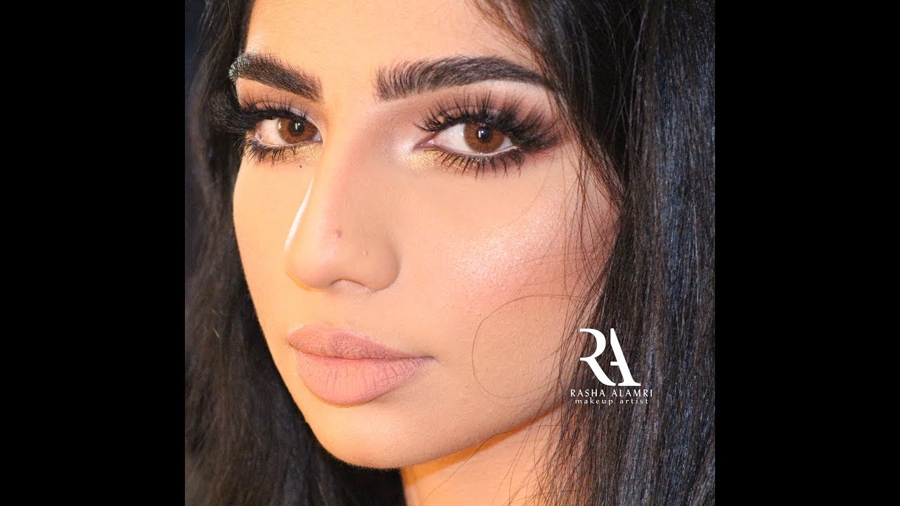 طريقه مكياج سهل (بإستخدام لصقات الشدو) | رشا العمري