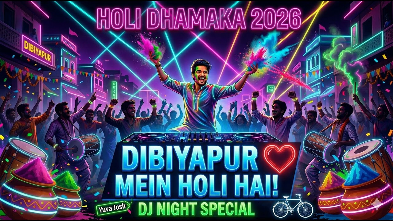 Dibiyapur Mein Holi Hai 🔥 | Dark Neon DJ Holi 2026