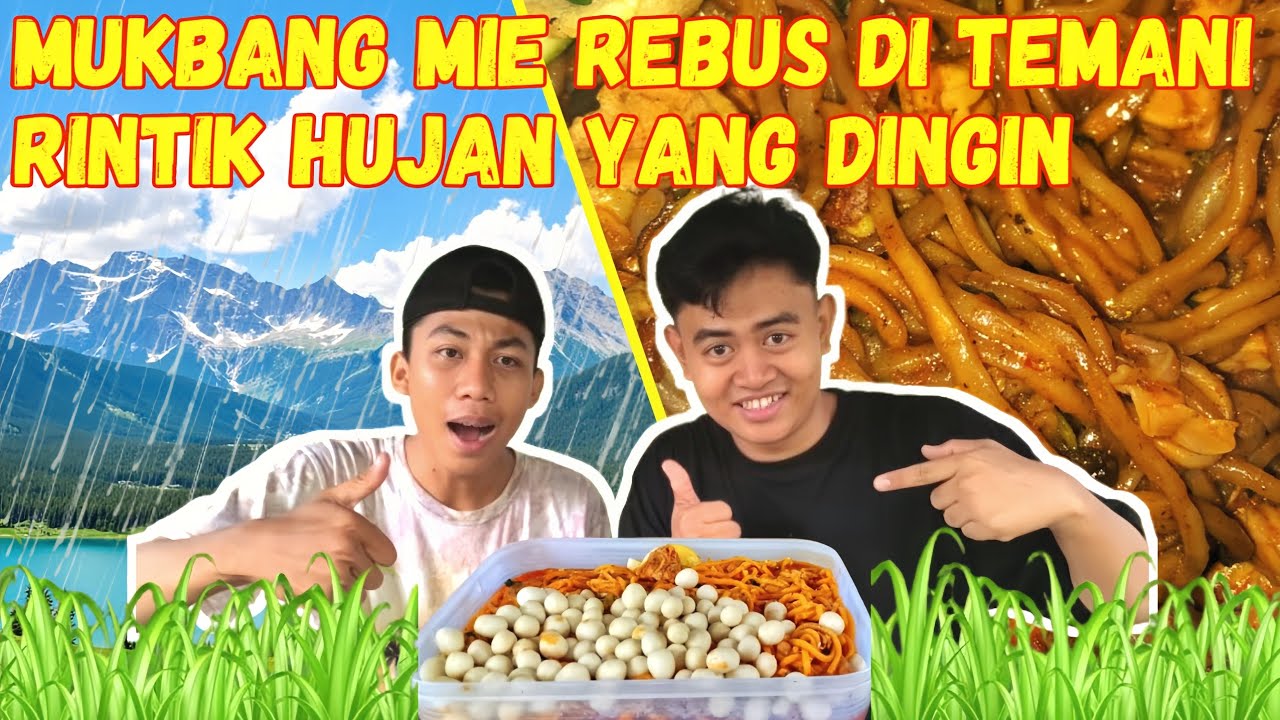 mukbang mie rebus sambil  di temani rintik hujaan yang sejuk sungguh nikmatnyoooo🤩🤩‼️