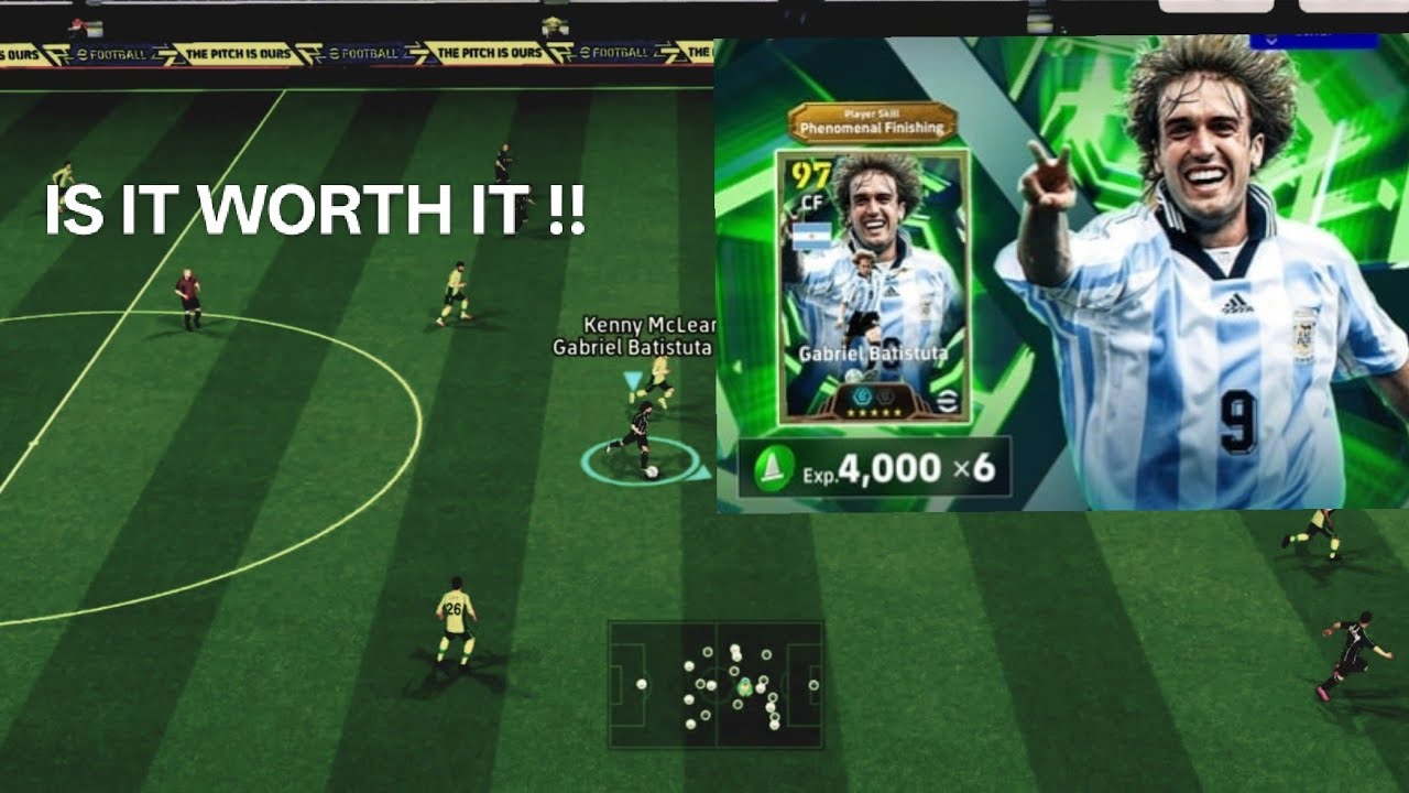 Letest Gabriel batistuta 102 😱,is it worth it 💥#efootball #pes #gameplay #fifa #batistuta 