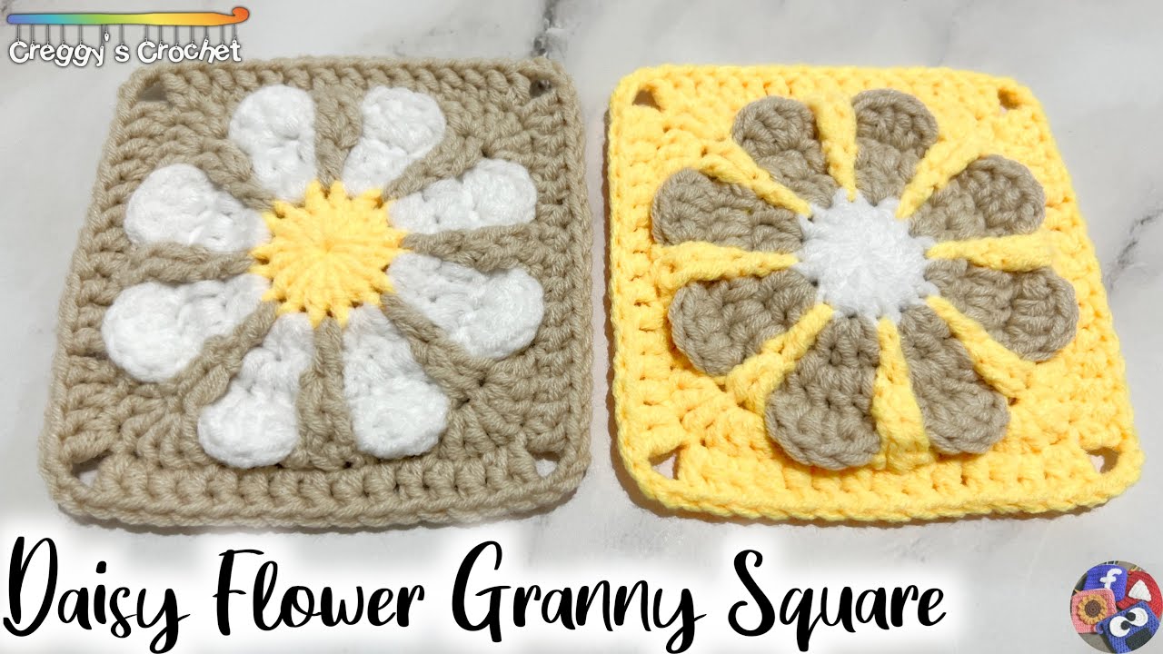 CROCHET “Retro Daisy” Granny Square | Tutorial