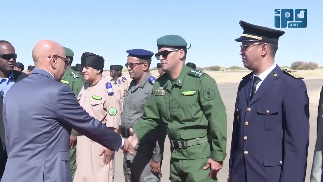 لحظة وصول رئيس الجمهورية محمد ولد الشيخ الغزواني الى مدينة النعمة