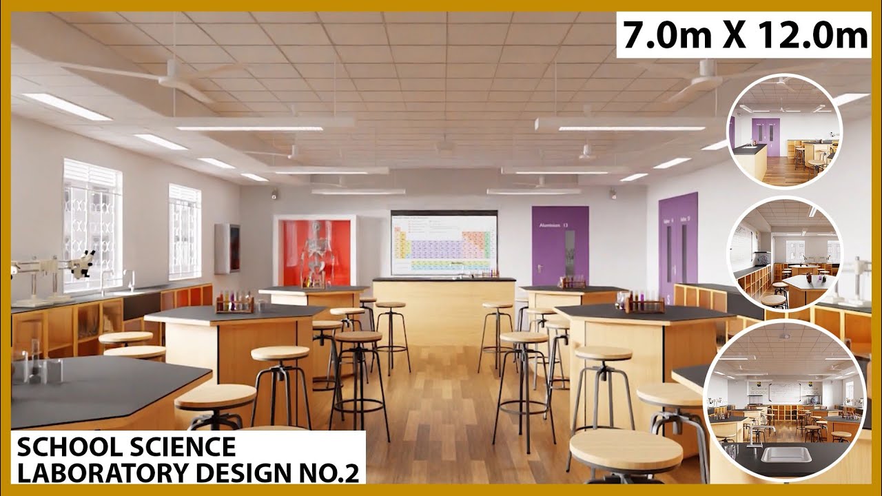 School Science Laboratory Design No.2 (7.0m X 12.0m)