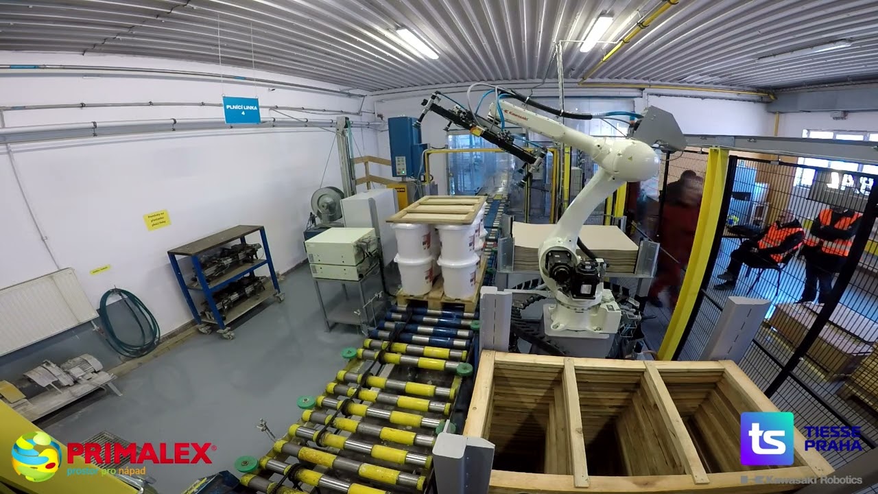 Robotizace kbelíků barev - Kawasaki Robotics