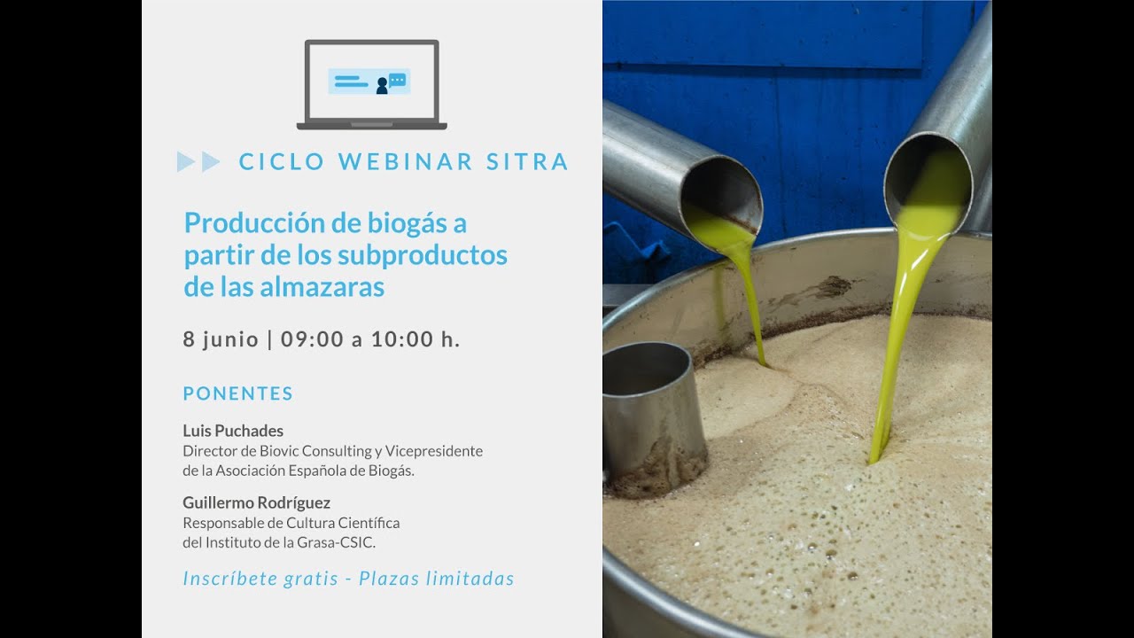 Producción de biogás a partir de los subproductos de las almazaras