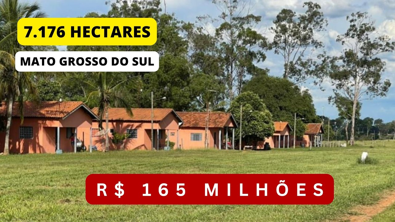 Fazenda com 7.176 Ha no Mato Grosso do Sul |  Estrutura Completa e 2 Rios |  R$ 165 Milhões