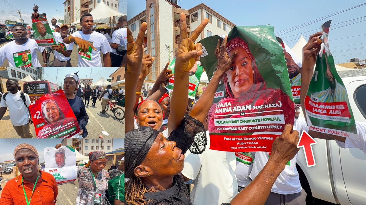 Baba Jamal supporters Cl@sh Hajia supporters at ongoing NDC parliamentary primary in Ayawaso