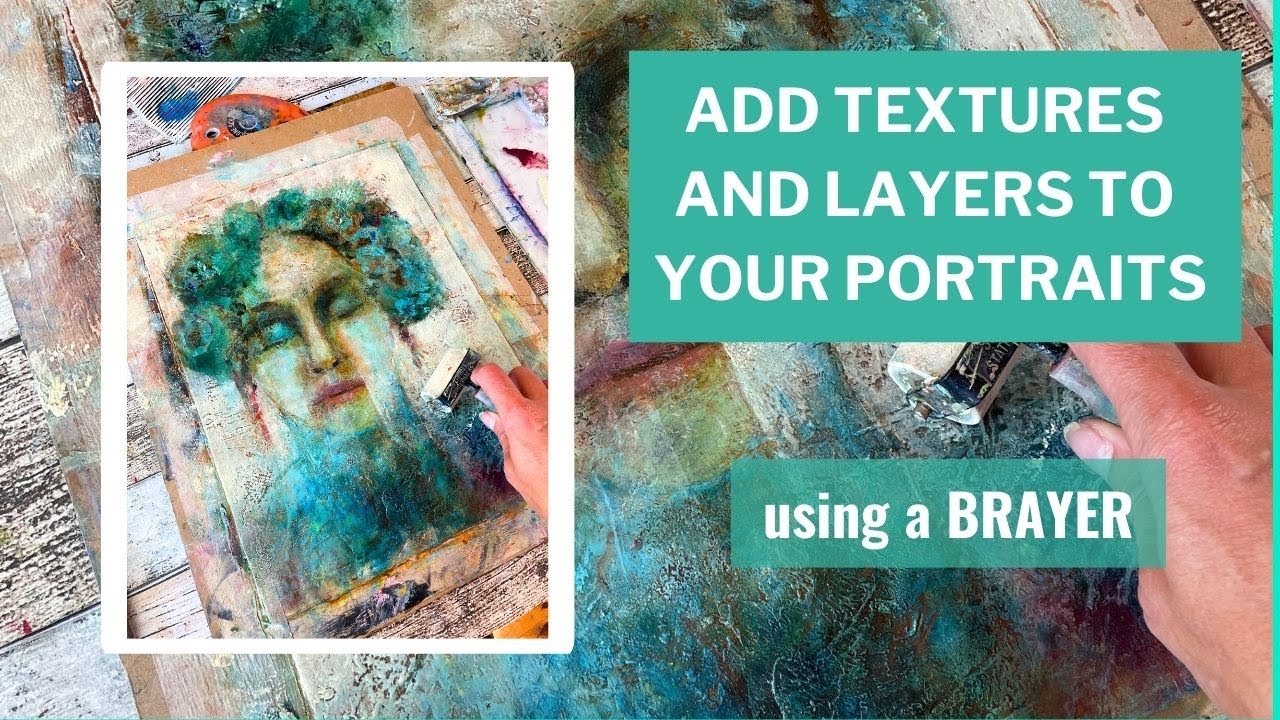 How to Add Texture & Layers to Portraits with Cold Wax Medium #oilpainting #coldwaxmedium #textures