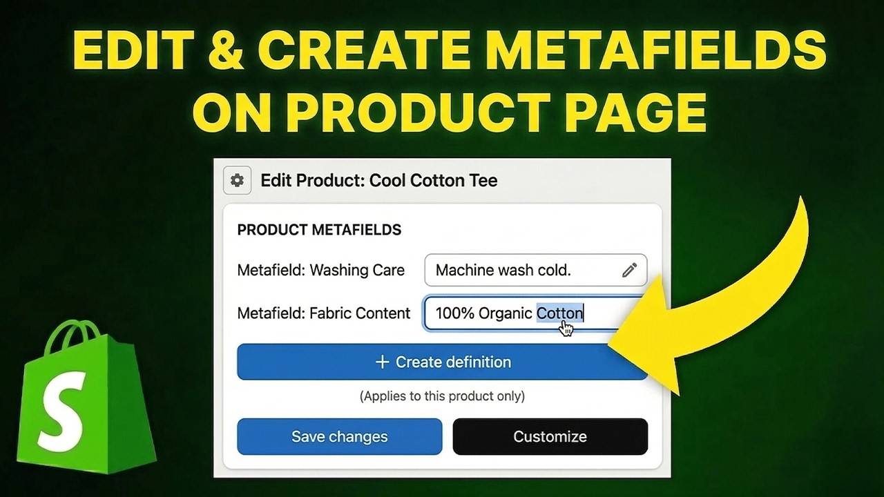 How to Edit And Create Metafields On Product Page In Shopify (FAST & EASY)