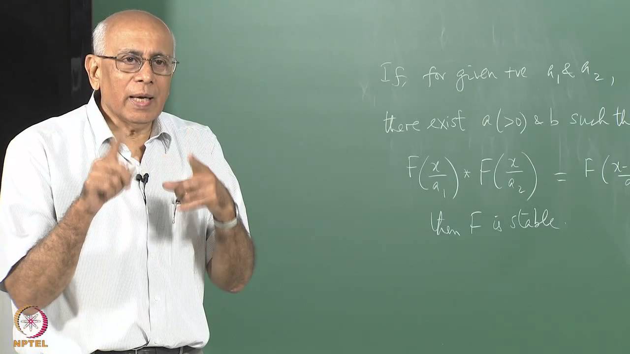 Mod-01 Lec-05 Stable distributions