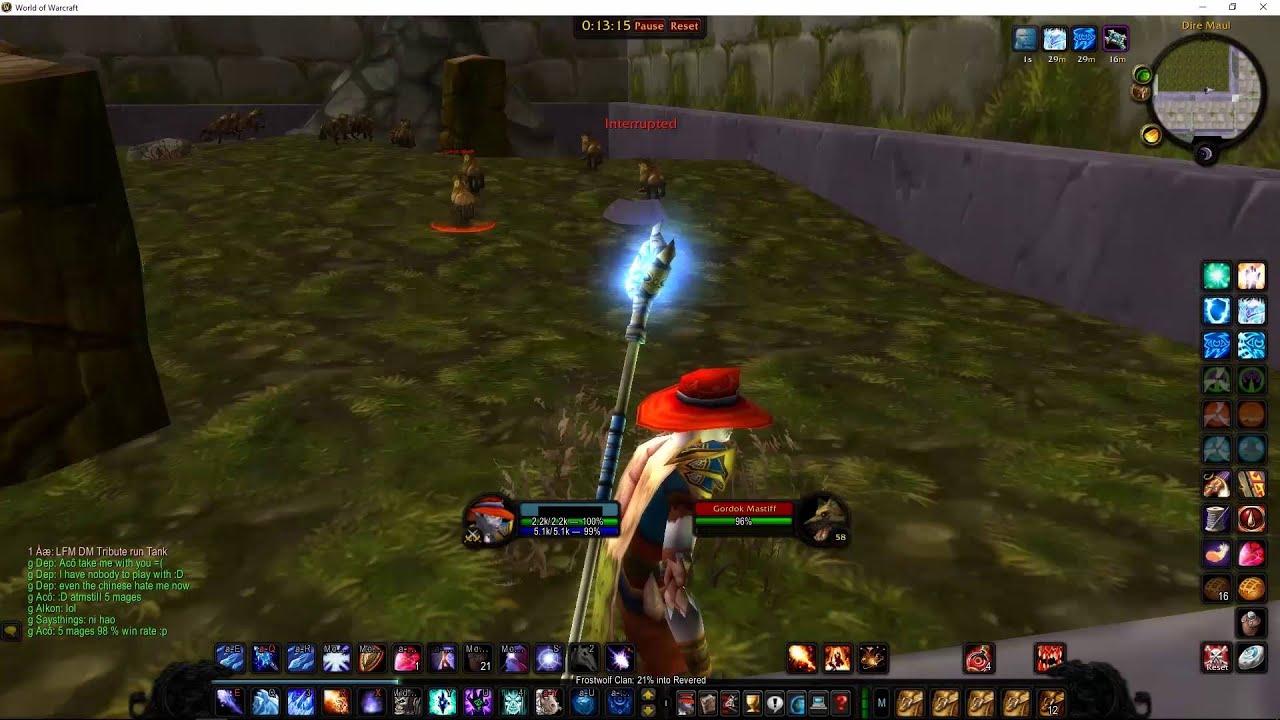 Vanilla mage DMN farm