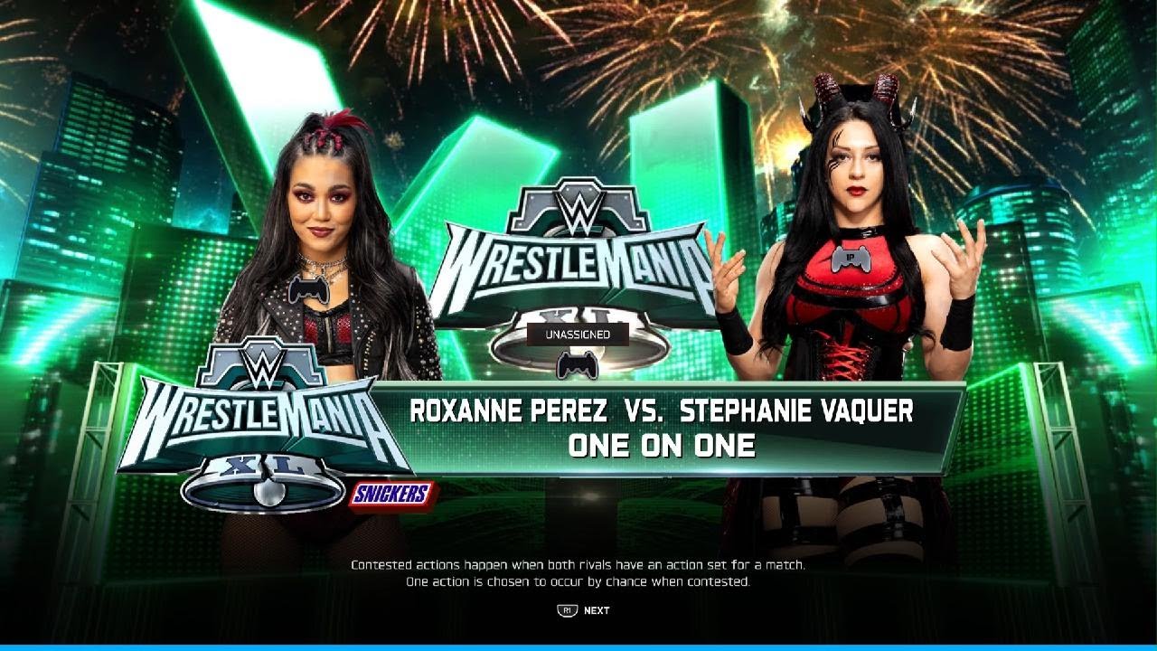 Roxanne Perez VS Stephanie Vaquer (WWE2K25 Week 44 Universe Mode)