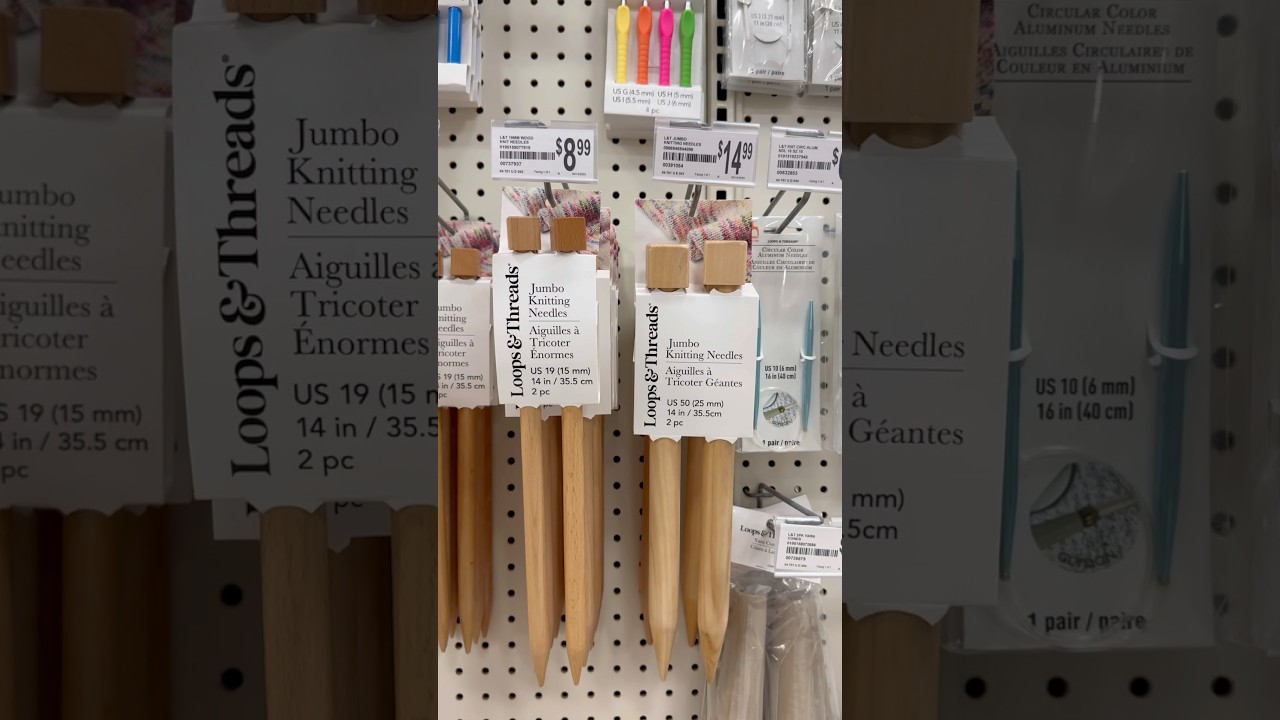 Jumbo Knitting Needles 🧶 Loops & Thread 🛒 #shopping #handmade #arttherapy