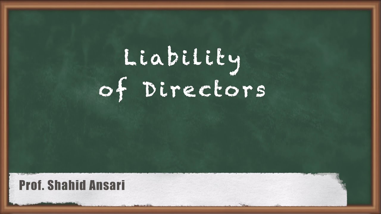Liability of Directors - Directors and KMP of Company - Secretarial Practice