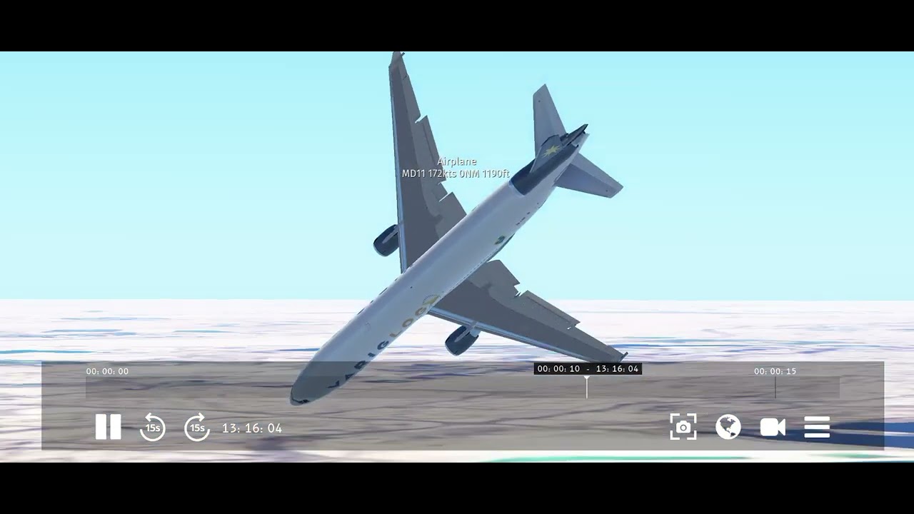 Infinite flight simulator md-11F crash