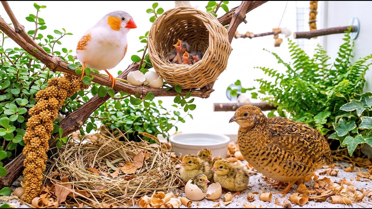 Complete Finch & Quail Aviary Setup | Babies Hatching