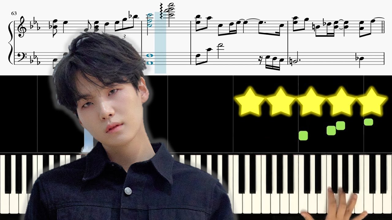 BTS (방탄소년단) SUGA - Interlude: Shadow 《Piano Tutorial》 ★★★★★