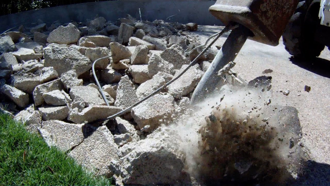 Breaking Concrete - Driveway Demolition