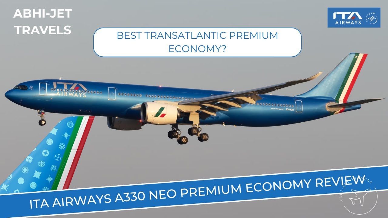 ITA Airways A330 900 neo Premium Economy Review | Rome to Toronto Flight Experience| #itaairways