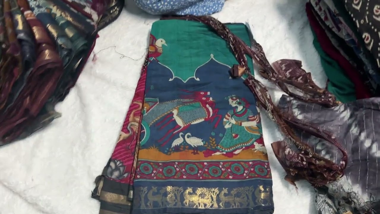 ❤️❤️#maheshwarisilk 2 cut piece sarees ₹260 #whatsapp 6305077202🛍️#onlineshopping #maheshwarisilk ❤️