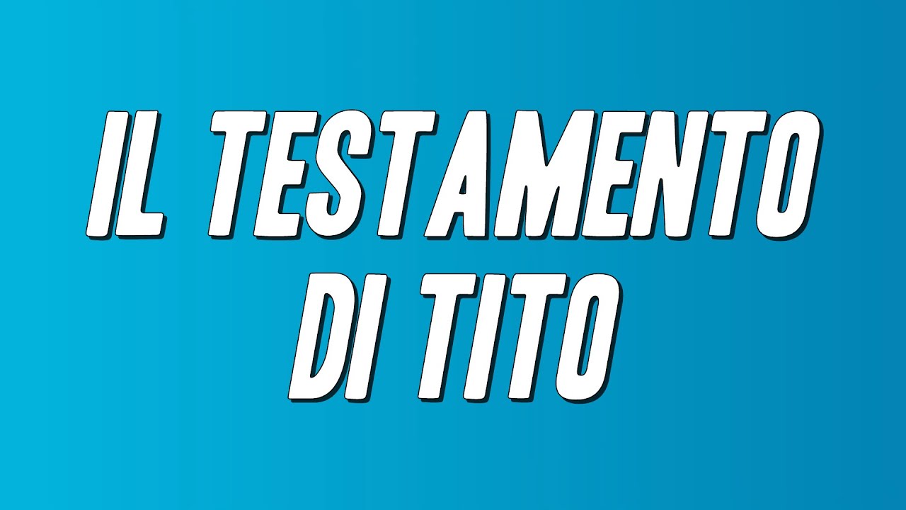 Fabrizio De André - Il testamento di Tito (Testo)