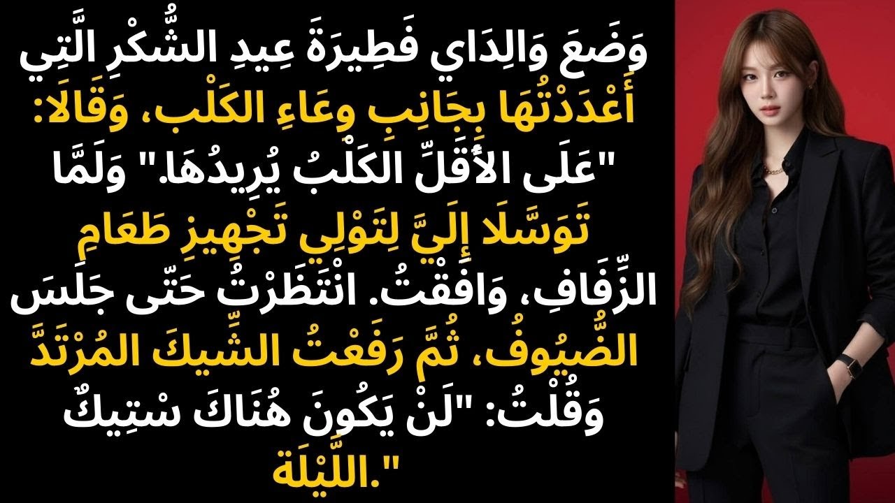 سخر والداي من فطيرتي وقالا إن الكلب يريدها، وفي الزفاف أعلنت منع تقديم الستيك الليلة.