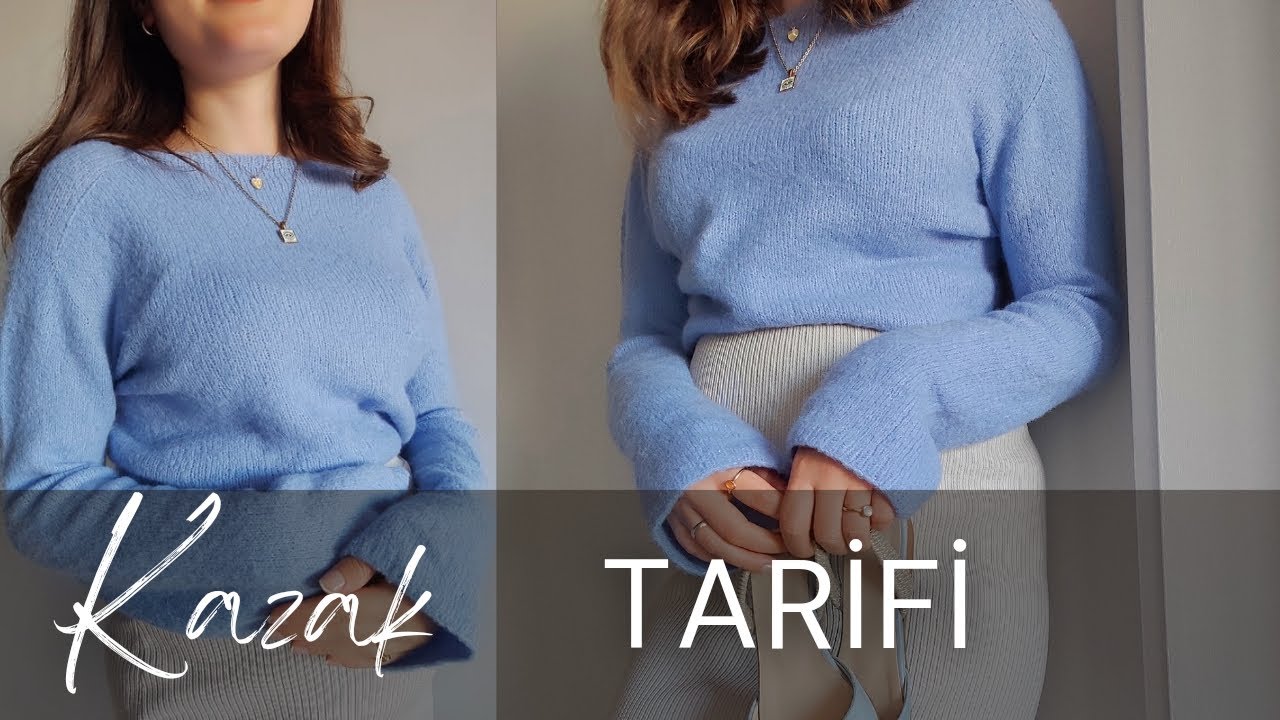 Dikişsiz Mohair Kazak Tarifi. (Yakadan Başlanan Muhteşem Yumoş Kazak Yapılışı.)