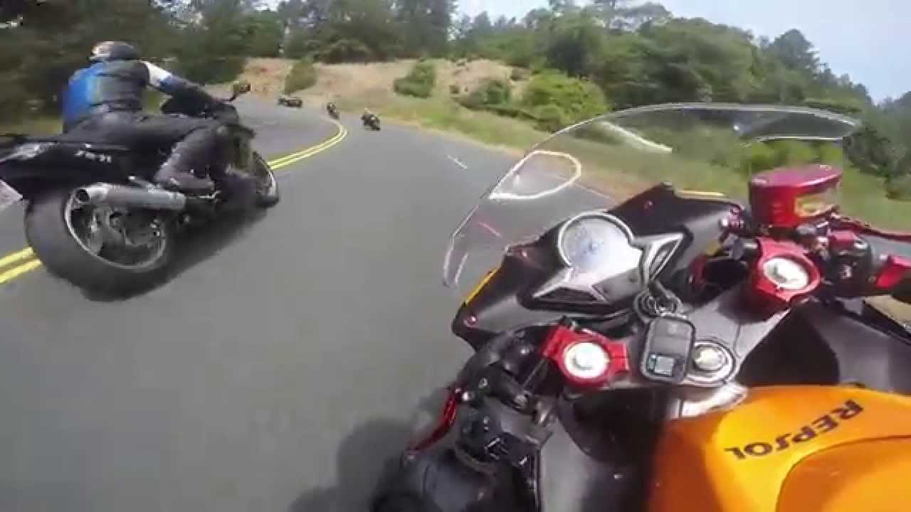 2013 CBR250R riding with the big boys (includes close call)