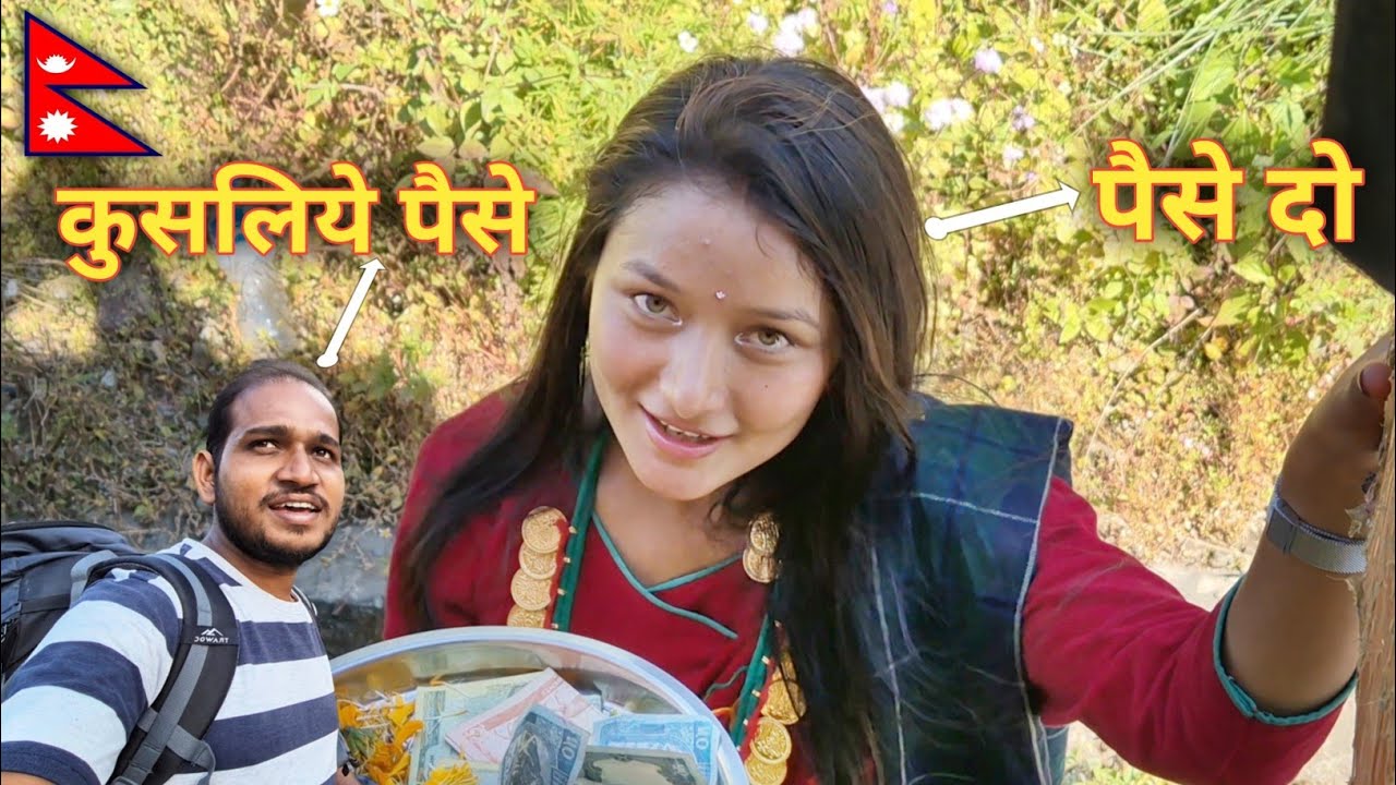 Beautiful nepali girl asking for money #hitchhiking #travel #snow #trending