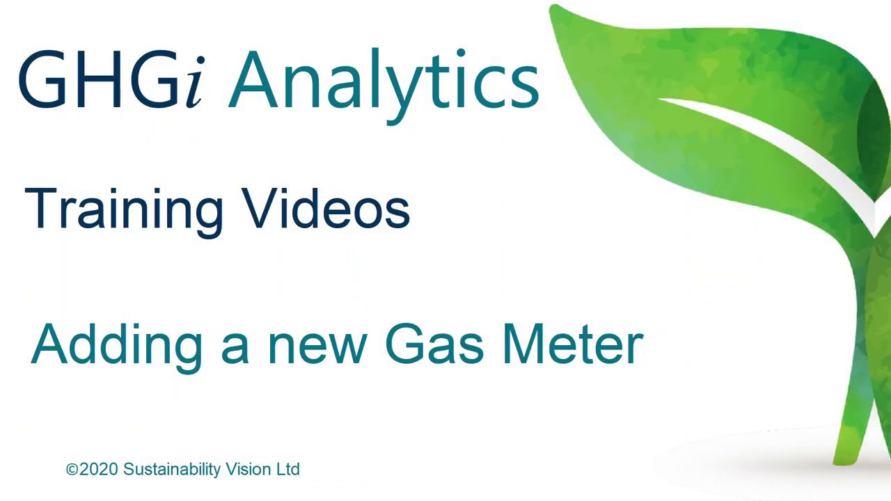 Add a Gas Meter your GHGi Analytics Account