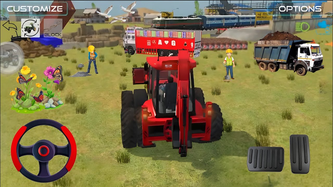🛑 Harvester stuck 🕹️ mud in tractor 🛻🚨 jcb and rescue in the harvester #truck #jcb #tractor #dumper 