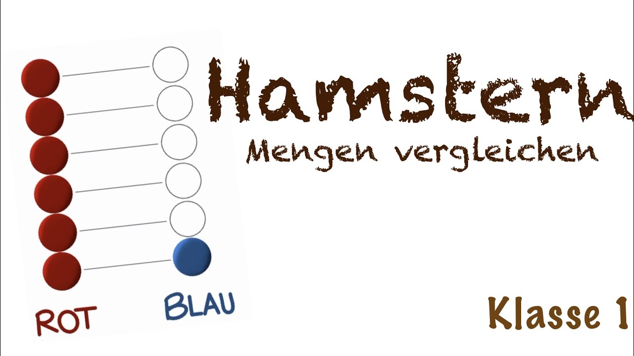 Hamstern Klasse 1 || Mengen bis 6 oder 10 vergleichen || Mathematik Grundschule Erklärvideo