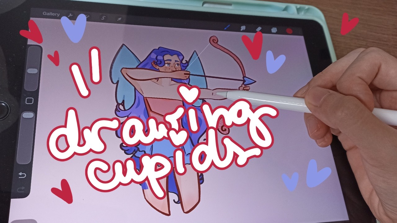 DRAWING CUPIDS FOR VALENTINE'S DAY!! | draw with me - on procreate!