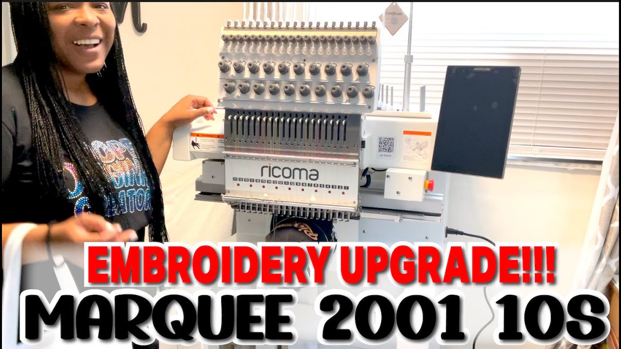 EMBROIDERY MACHINE UPGRADE! UNBOX 20 NEEDLE RICOMA MARQUEE 2001 10S PANEL |  HOME-BASED BUSINESS