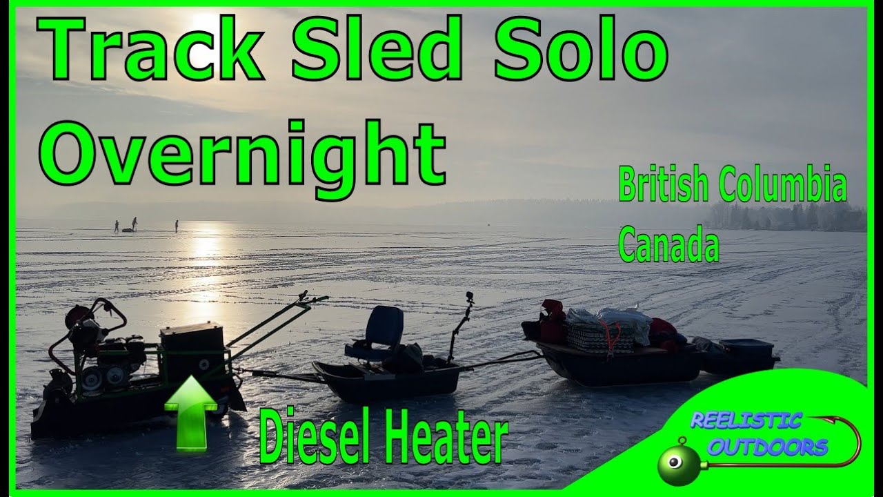 I Slept on the Ice & Caught Rainbow Trout! Epic  solo Track sled Overnight Fishing Trip