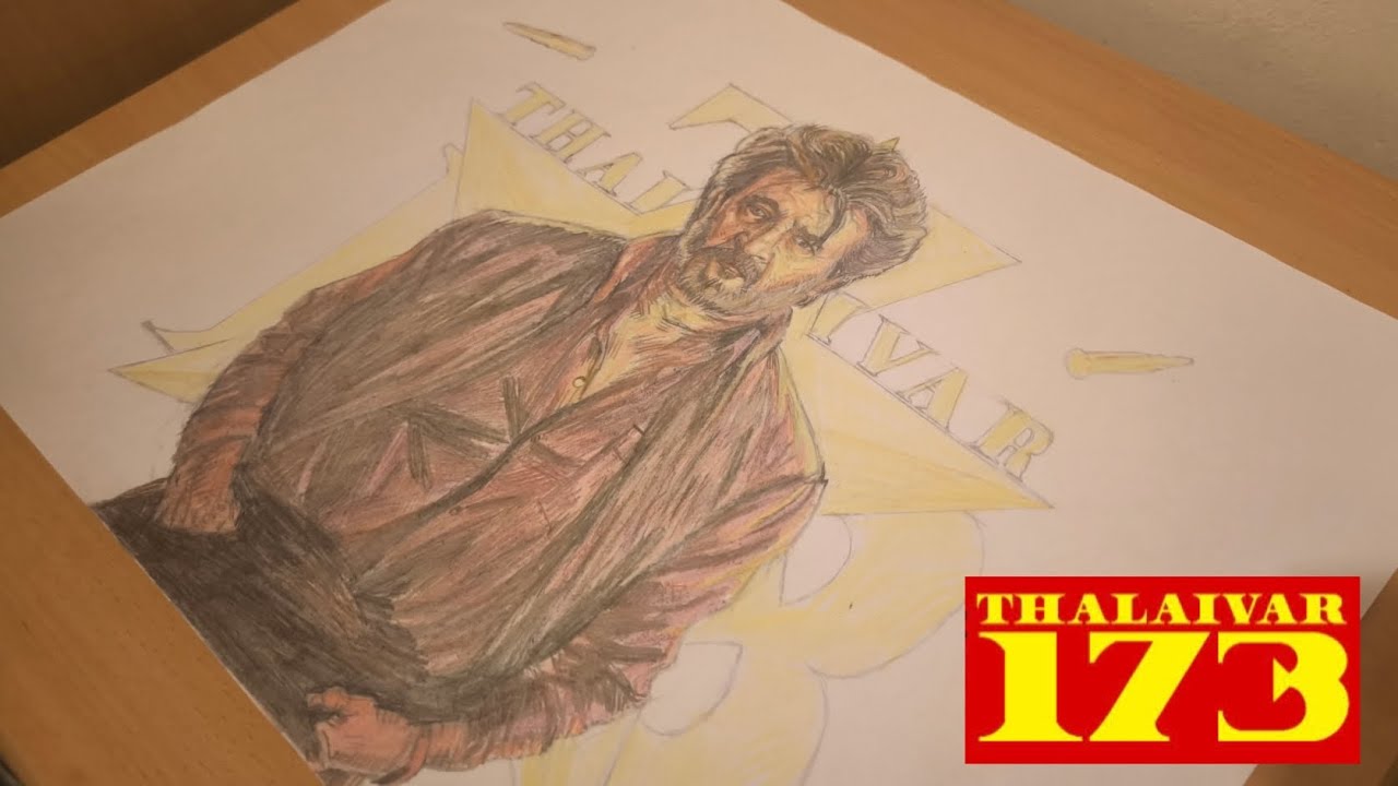 Superstar Rajinikanth drawing | Thalaivar 173 | Mithra and Siddharth 