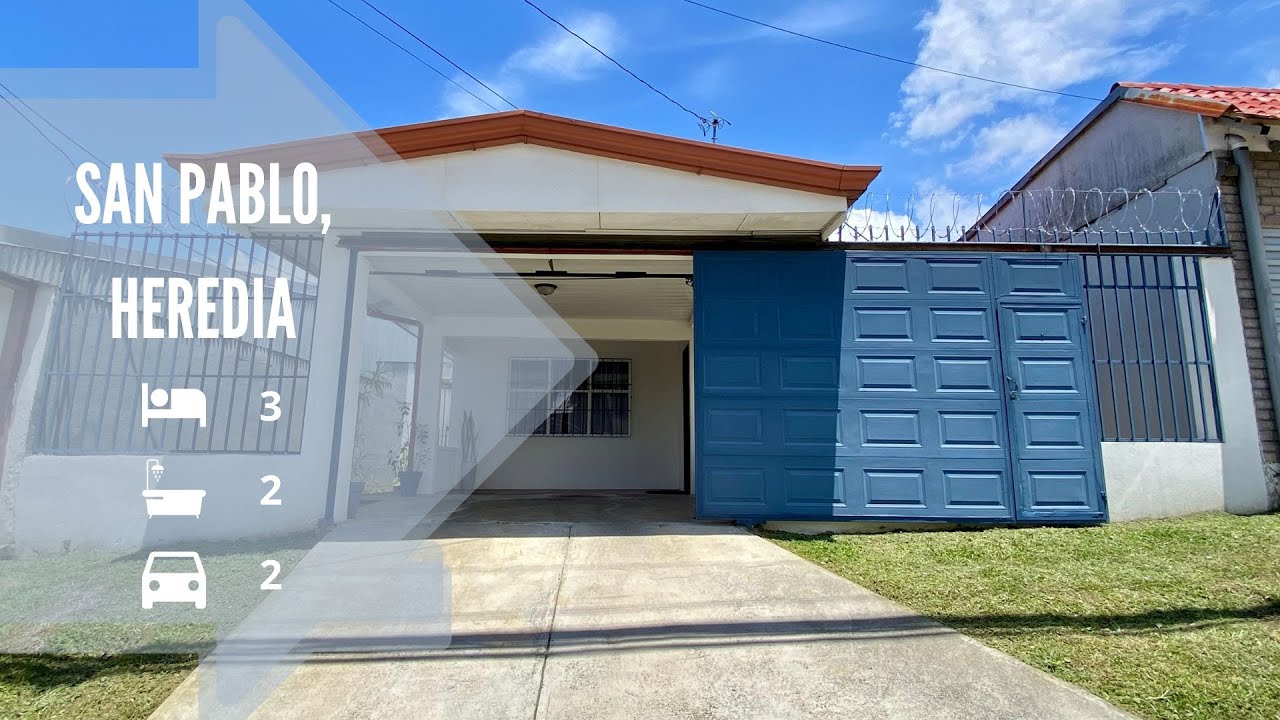 Vendida‼️Casas en Costa Rica🏡Casa de 1 planta en calle principal, San Pablo, Heredia, Costa Rica