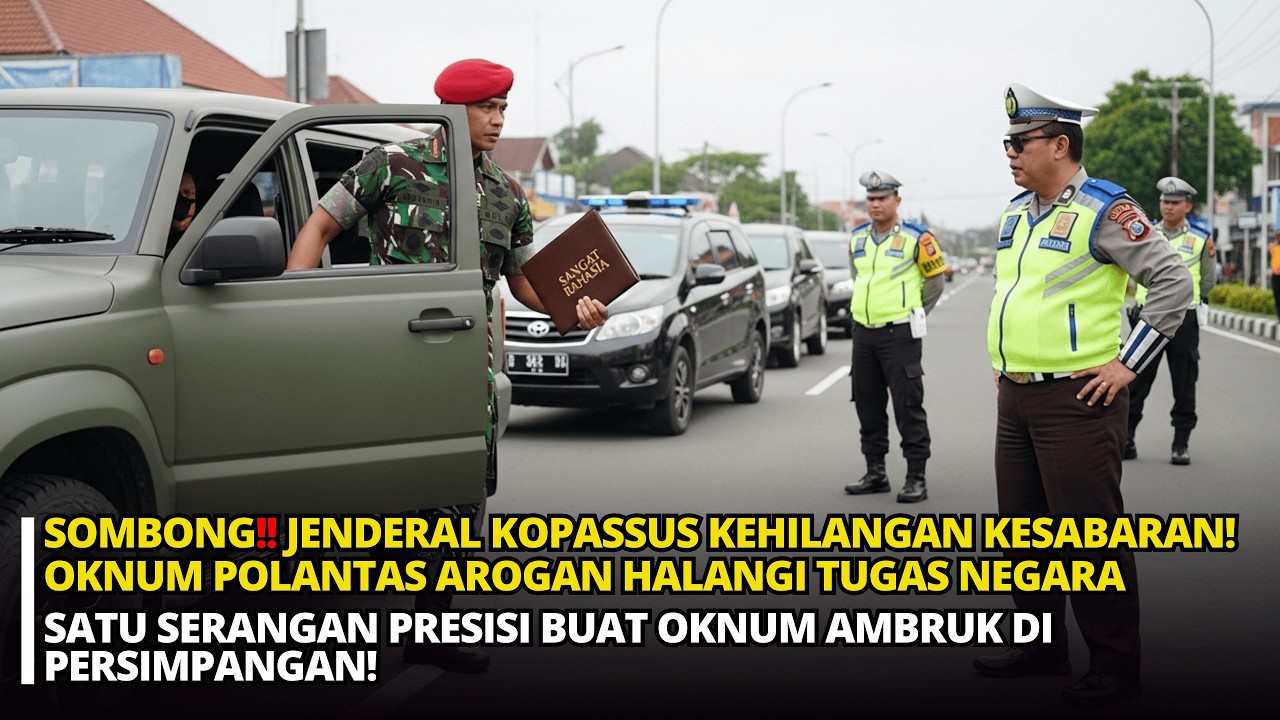 SOMBONGG!! OKNUM POLANTAS AROGAN TERSUNGKUR TAK SADARKAN DIRI TERKENA HANTAMAN JENDRAL KOPASSUS!!!