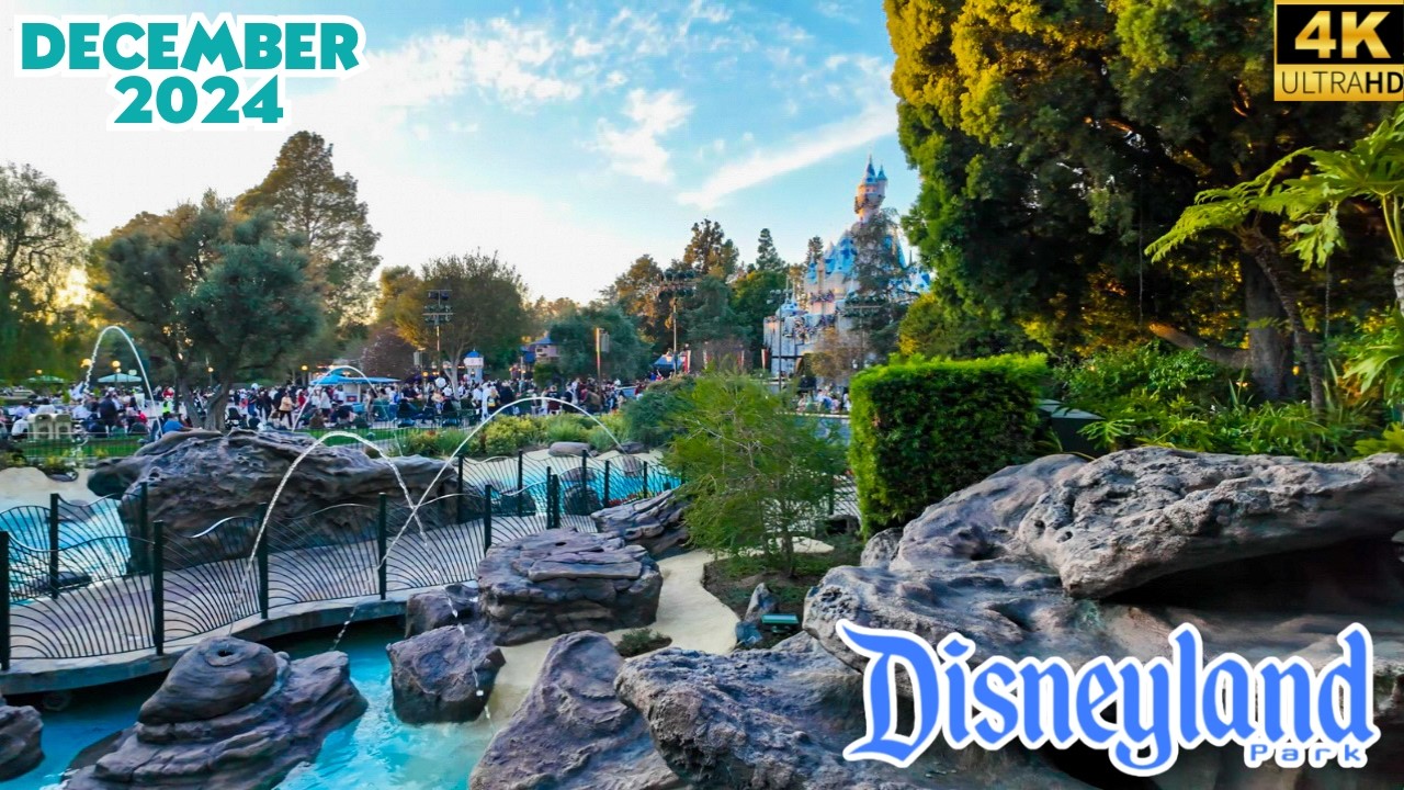 Disneyland 2024 4K Walkthrough - December at the Disneyland Resort