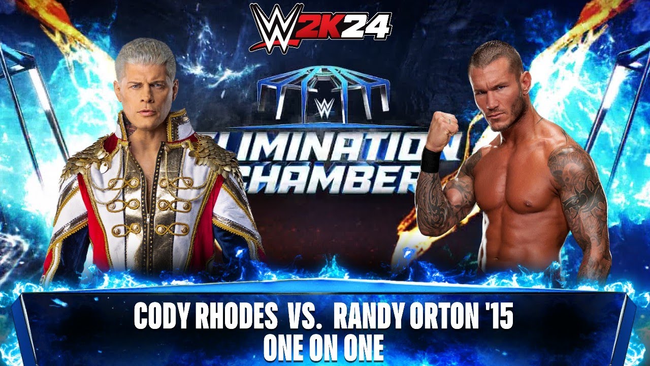 WWE 2k24 - Коди Роудс против Рэнди Ортона '15: Одиночный матч на Elimination Chamber