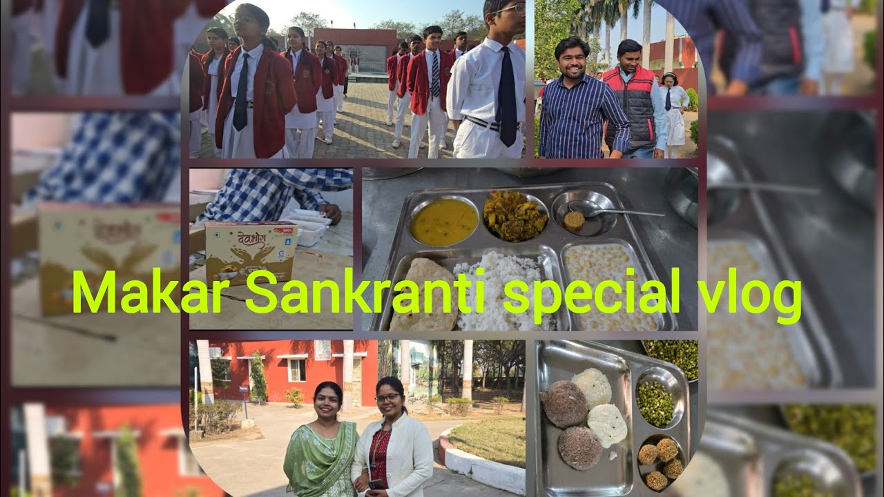 A day in school on makar sankranti! Festive,food and happy faces/ମକର ସଂକ୍ରାନ୍ତି 