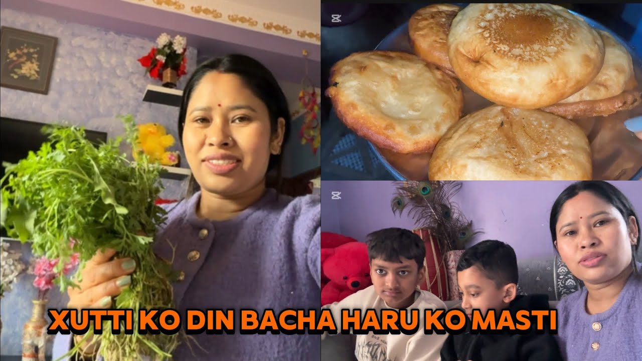 Bacha haruko Xutti ko din gharma pakyo malpuwa🫓😋