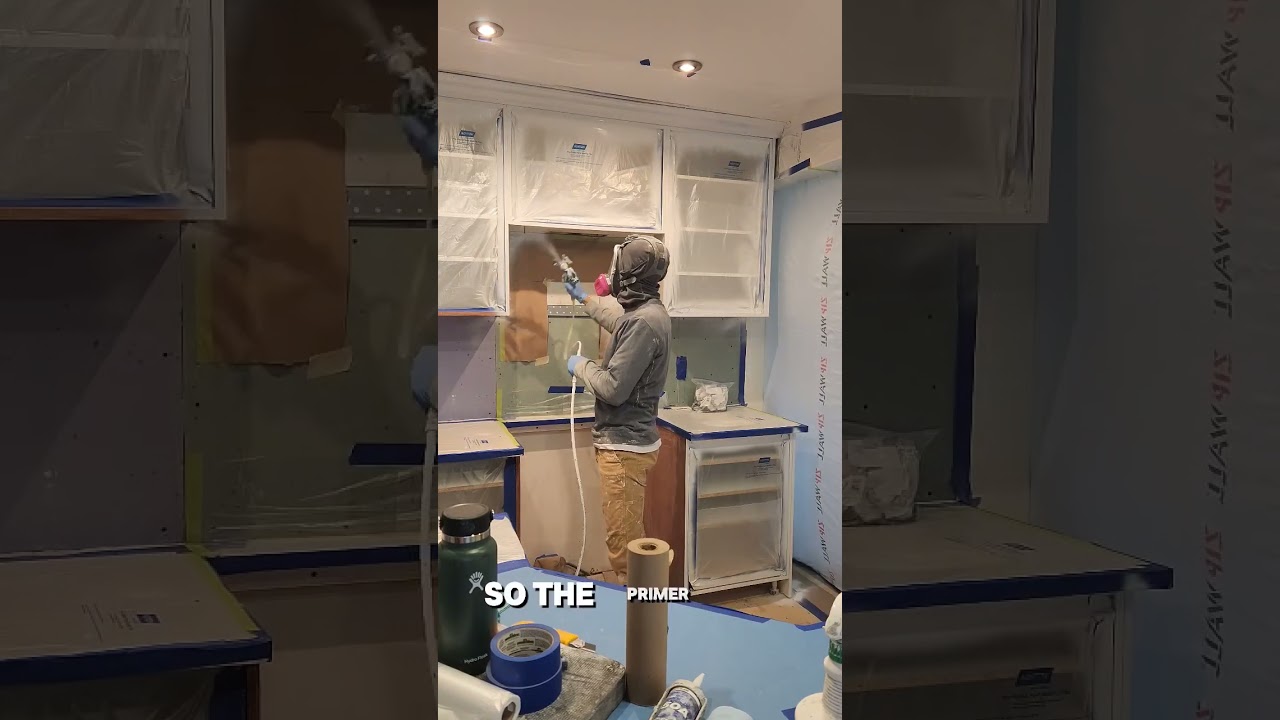 Как покрасить кухонные шкафы из баллончика