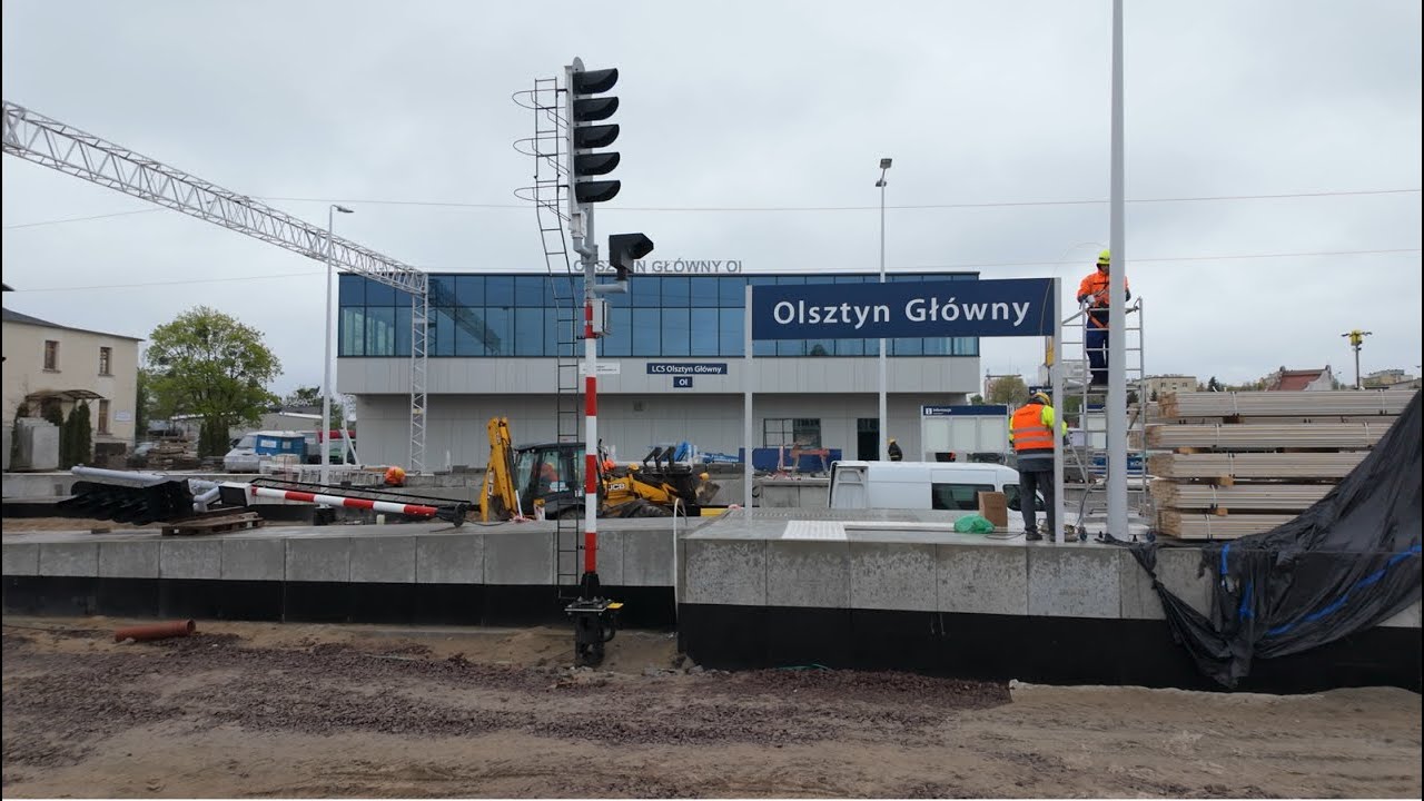 Dworzec PKP - Olsztyn Główny - perony. 4k