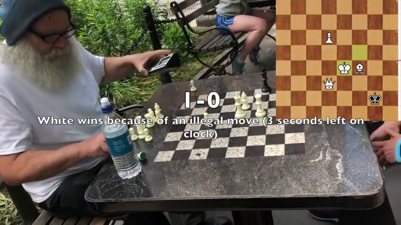 $4 Game against Chess Hustler - Washington Square Park NYC Chess Hustling
