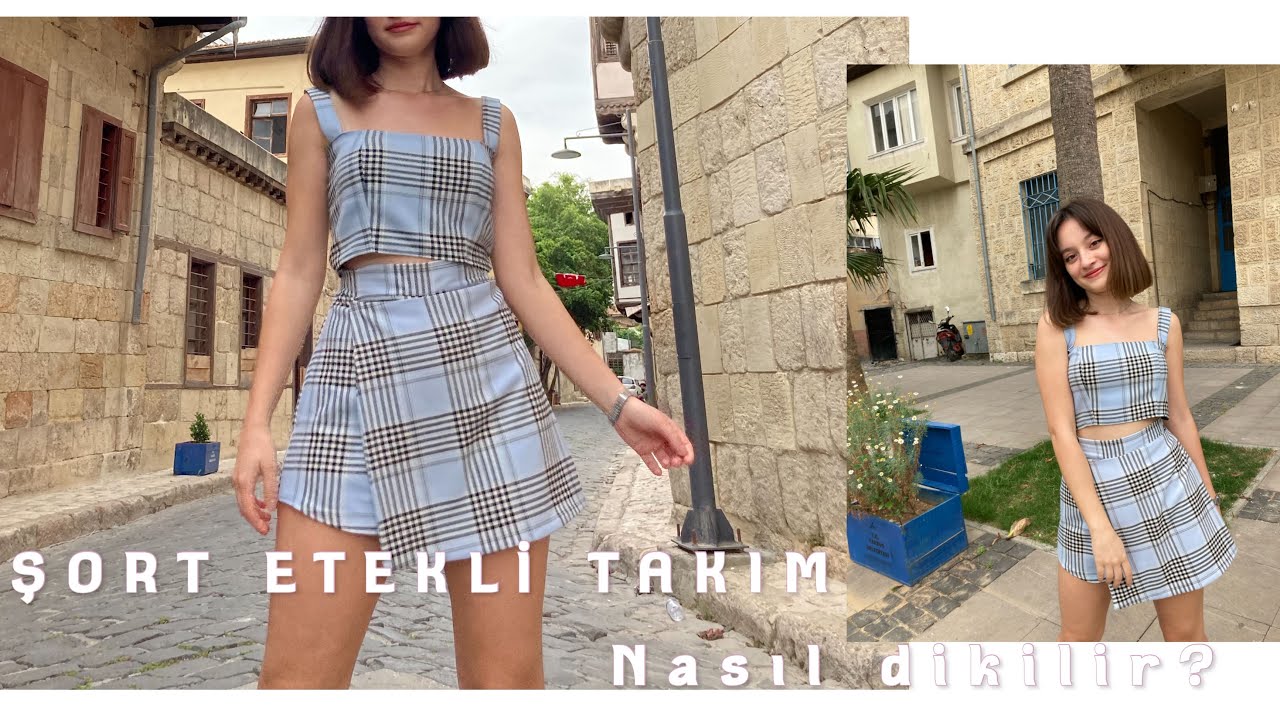 TAKİPÇİLERİM DİKİŞİMİ YÖNLENDİRİYOR/ŞORT ETEK TAKIMI NASIL DİKİLİR?(kalıpsız)
