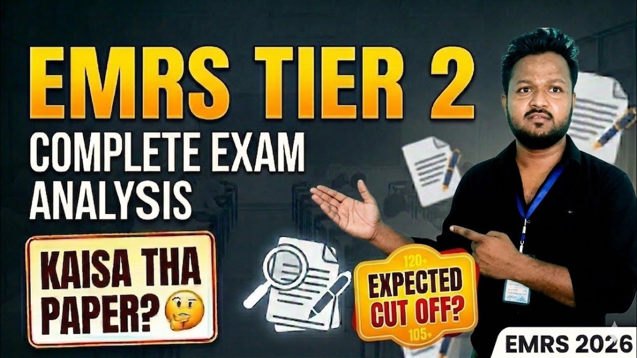 EMRS 2026 Tier 2 Exam analysis | Tier 2 Safe Score? | EMRS cut off? #emrs