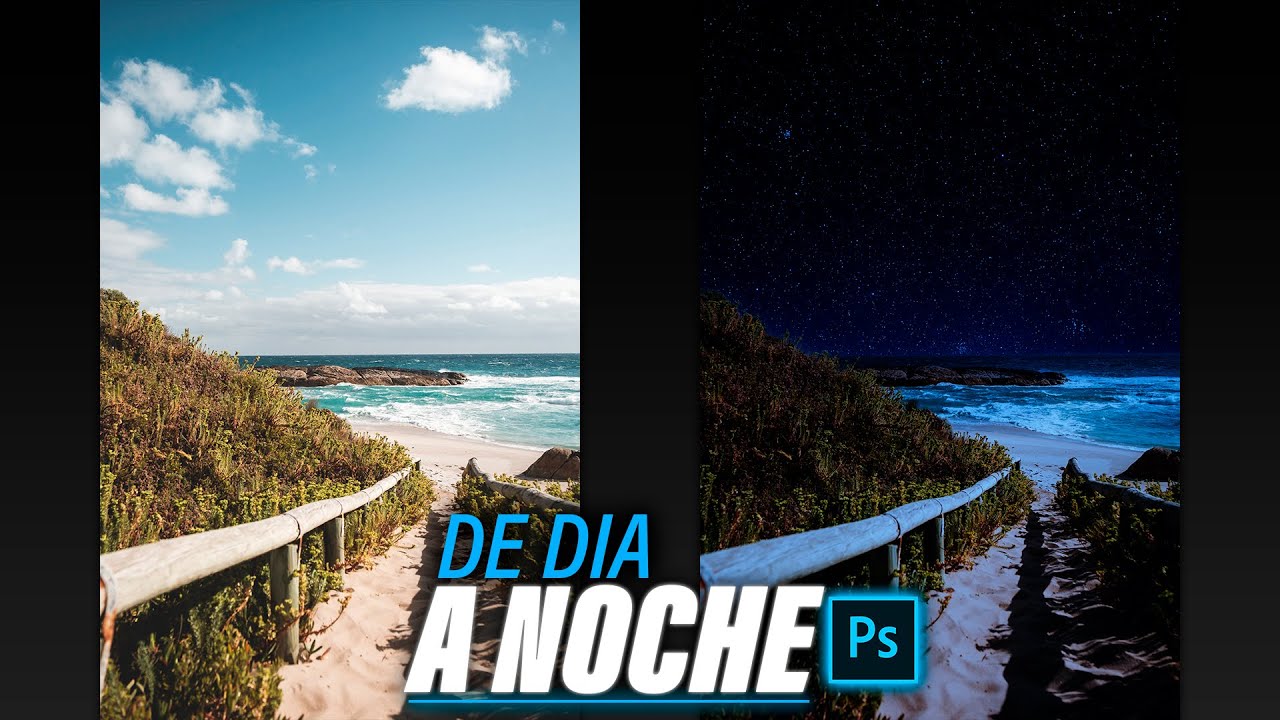 Cambiar de DIA A NOCHE con Photoshop ✅