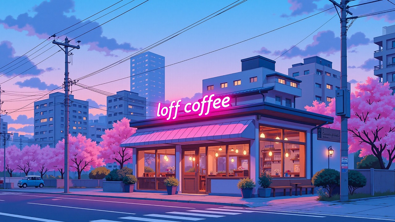 Coffee & Chill 🌸 Peaceful Coffee Shop to Calm Your Mind ☕ Lofi HipHop ~ Chill Beats for Study, work.