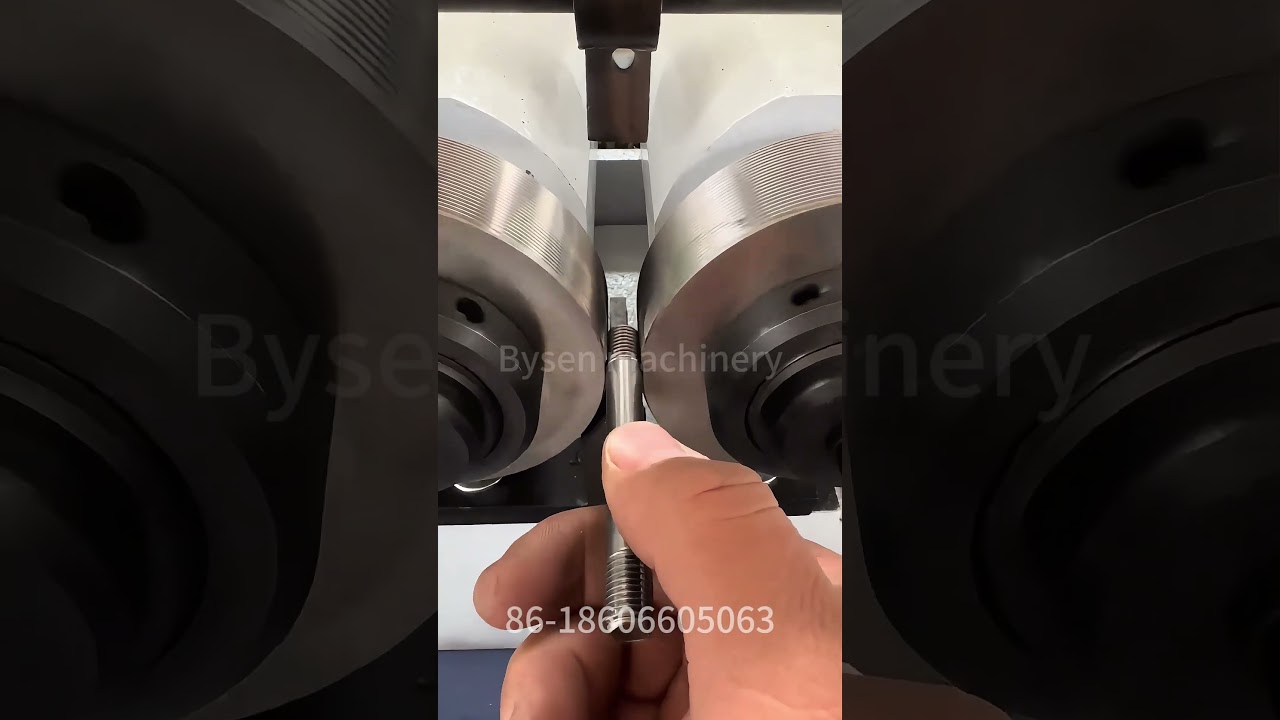 Test BM12 model small type thread rolling machine for steel rod